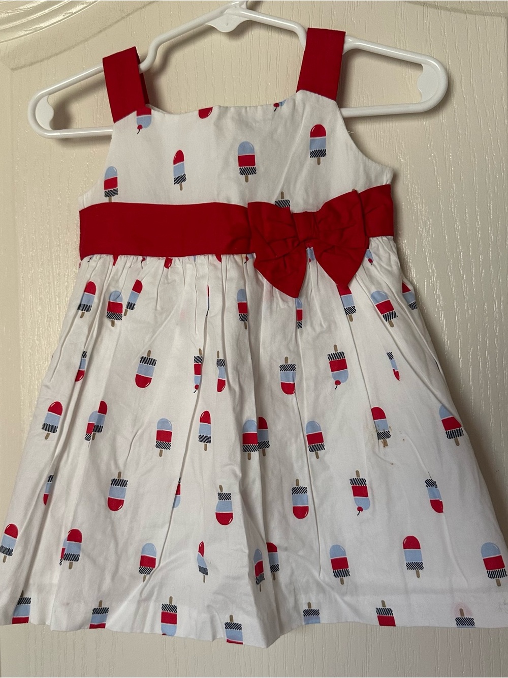Gymboree Baby Popsicle Print Dress NWT Red White Blue Summer
